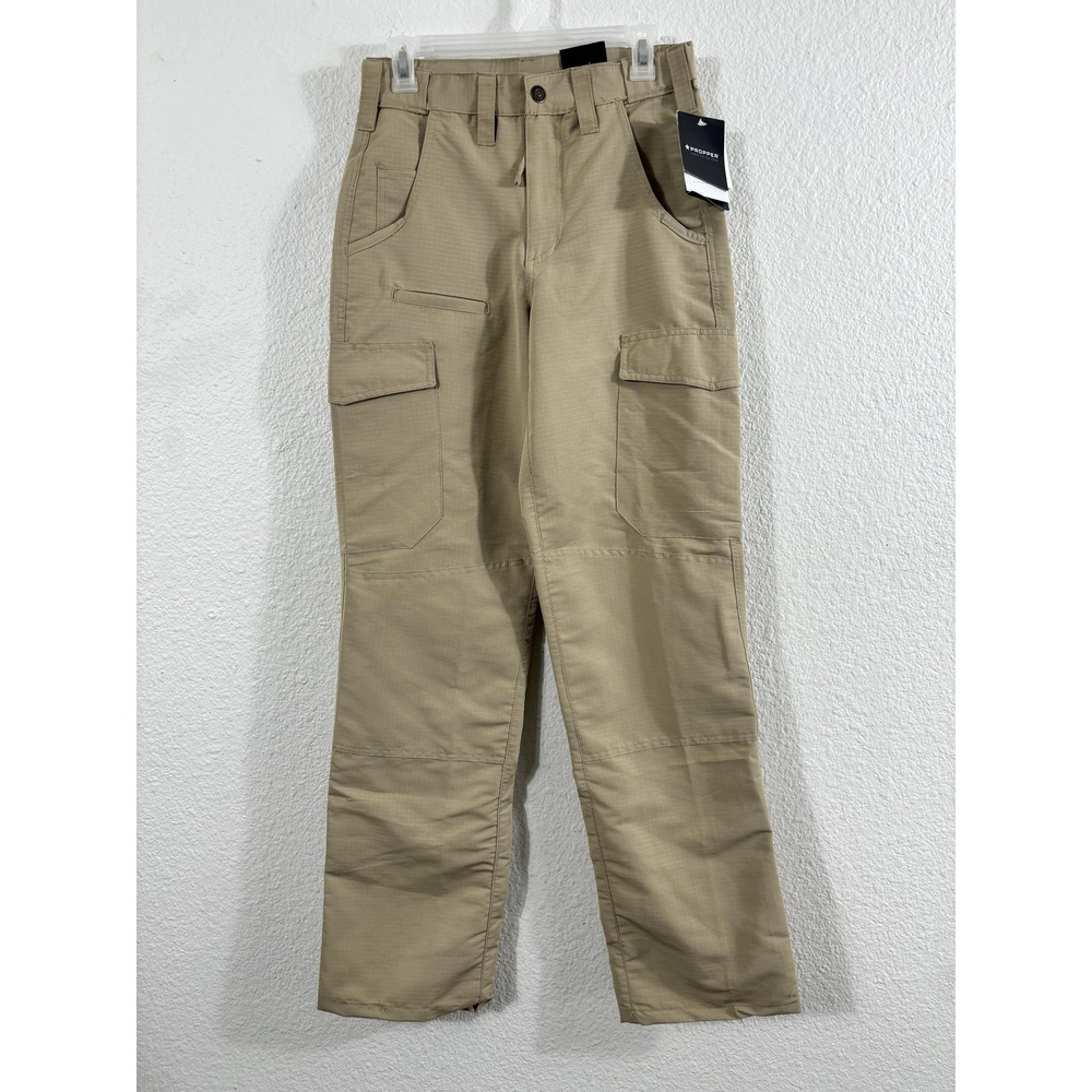 Propper‎ EdgeTec Tac Pants Mens 28x34 Khaki Ripstop Cargo Tactical Work F5298